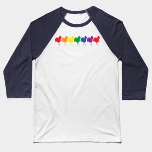 Turkey Pride Thanksgiving Rainbow Baseball T-Shirt